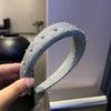 Corea del Sur Super Pesado Diadema de Taladro de Uñas Sentido Avanzado Esponja Clips para el Cabello Accesorios para el Cabello Simple Parte Superior Craneal Alta Temperamento Diadema Adorno para la Cabeza para Mujeres