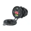 Enchufe Cargador Rápido para Coche de Doble Puerto Tipo C PD y QC3.0 con Voltímetro Digital LED