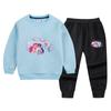 Traje deportivo de otoño para niños y niñas, primavera y otoño 2022, nuevo conjunto de dos piezas informal con pantalones y suéter para bebés