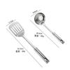 Venta al por mayor de fábrica traje de acero inoxidable utensilios de cocina espátula cuchara antiquemaduras cuchara doméstica pala para cocinar espátula de cocina colador