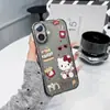 Funda para Teléfono Hamburger Kt Cat Adecuada para Apple 17Pro Iphone16Plus Estilo Chica Suave 15/14 Mascota Linda 13/12 Suave