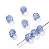 6mm Acrílico Imitación Cristal Facetado Transparente Color Brillante Perla de Esquina Perla con Agujero Pasante Material para Pulsera Pulsera Collar DIY