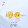 Puzuo Cor Forte Que Preserva Cor Areia Fosca Dourada Acessórios DIY Fique Rico Imediatamente Pingente de Contas Oito Lados Pulseira com Furo Passante Contas Mulheres
