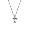 Joyería Creativa Personalizada Transfronteriza Europea y Americana, Collar de Cruz Vintage, Cadena Versátil de Suéter de Nicho, Cadena para Clavícula que No se Desvanece