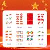 Me Encanta China Pegatinas de Bandera en Forma de Corazón Pegatinas de Tatuaje Patriótico Creativas Impermeables de Larga Duración para el Día Nacional y Eventos Deportivos