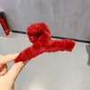Pasador Relleno, Pasador de Peluche, Pinza de Tiburón Elegante de Gama Alta para Otoño e Invierno, Pinza para la Parte Posterior de la Cabeza, Accesorio para el Cabello Simple