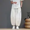 Pantalones deportivos bordados estilo chino para hombre, 8XL, cálidos, talla grande, pantalones finos de verano de secado rápido, pantalones holgados casuales tipo linterna harem