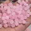 Cuentas de calabaza de cristal rosa natural diy pulsera hecha a mano aretes pulsera aretes accesorios cuentas espaciadoras cuentas sueltas cuentas individuales