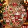 Nova Guirlanda de Natal Papai Noel Decoração Pendente Natal Acrílico Pérola Pintura Diamante Pingente