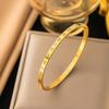 Explosões Transfronteiriças Pulseira de Aço Titânio de Alta Qualidade Dourada Abertura Incolor Celebridade Cibernética Moda Simples Pulseira Nicho Luxo Leve