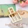 Aleación coreana hueco amor cuadrado redondo forma flor de ciruelo doble tenedor pico de pato clip alrededor de tela diy hecho a mano accesorios para pinzas para el cabello