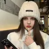 Chapéus de Pelúcia Frios Estilo Coreano Cor Pura Outono e Inverno para Homens e Mulheres Chapéus de Tricô de Veludo Espessado Estilo Coreano Outono e Inverno
