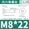 Acero Inoxidable 304 Cabeza Plana Hexagonal Din7991 Cabeza Avellanada el Tornillo de Rosca Completa Dongming M3M4M5M6-M12