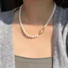 Collar de perlas para mujer, ligero, de lujo, de nicho, de alto grado, con temperamento, cadena de suéter, colgante, collar decorativo, cadena de clavícula, elegante, de alta gama