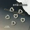 Joyería para Uñas con Corazón de Melocotón Hueco de Venta Caliente Transfronteriza Joyería para Uñas Portátil de Diamante de Aleación Amorosa Tridimensional Día de San Valentín
