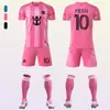 Uniformes de Fútbol para el Mundial Más Vendidos, Uniformes de Entrenamiento para Club Miami Equipo Local Número 10, Conjunto de Uniformes de Fútbol de Selección Nacional