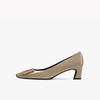 Zapatos Profesionales de Trabajo para Mujer Estilo Europeo y Americano 2026, Punta Cuadrada, Boca Baja, Hebilla Cuadrada de Charol, Tacón Medio Grueso, Cómodos y Versátiles