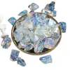 Pedra bruta de opala galvanizada, pedra bruta de cristal, ornamento de cristal, espécime mineral, pedra difusora para aromaterapia, substrato para aquário, pedra decorativa