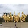 Fábrica de Esculturas de Cobre de Hebei Producción Escultura de Caballo de Cobre Cuadrada Grande Escultura de Caballo de Cobre Fundido Adornos Garantía de Calidad