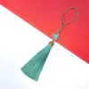 Marcador de Libro con Borla de Nudo Chino Cloisonné Accesorios para Ropa Joyería Decoración de Poliéster de Seda de Hielo Abanico de Cortina Espiga