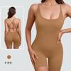 Traje de yoga europeo y americano de una pieza con almohadilla en el pecho desmontable espalda cruzada transpirable ocio deportes modelador de cuerpo mono