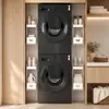 Selección PremiumEstante Lateral Magnético para Refrigerador con Rieles Deslizantes, Estante Extraíble para Lavadora, Estante de Almacenamiento para Huecos de Cocina