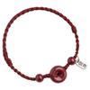 Pulsera de cuerda roja con hebilla de seguridad para hombres y mujeres, año animal cinabrio natural conejo, tejida a mano, seguridad, salud