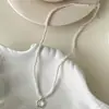 Colar Pingente Flor de Pérola Estilo Francês Moda Temperamento Versátil Corrente Clavícula Design de Alta Qualidade Joia Colar para Mulheres