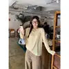 Nuevo Cárdigan de Punto Otoñal para Mujer, Camiseta Base de Capa Interior, Ropa de Invierno, Top Gris de Manga Larga, Color Albaricoque, Talla Única