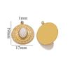 Acero inoxidable elegante geométrico retro alto diy óvalo textura colgante colgante aretes colgante collar mayoreo