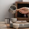 No hay forma de taza pública de ceniza de hielo estilo japonés de doble pared, ceniza ceniza ceniza esmalte, taza de té de cerámica grande para uso doméstico, taza de té dividida para mar