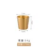 Copo de água dourado de dupla camada de aço inoxidável 304 estilo coreano, copo de cerveja para churrasco, copo de chá, copo de bebida, copo de catering