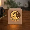 Luz de Noche de Cristal Souvenir Creativo de Cristal Adornos de Escritorio Lámpara de Mesita de Noche Puesto de Manualidades Regalos para Estudiantes y Maestros