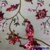Tecido de renda com lantejoulas bordadas em padrão floral para vestido DIY tecido de renda com lantejoulas para noiva tecido
