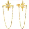 Brincos de Cobre com Zircônia Incrustada Transfronteiriços da Amazon 2026 Novos Elegantes Brincos de Franja Femininos Versáteis Combinando Joias para Vestido