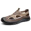 Sandalias de Dedo para Hombre de Verano, Zapatos Huecos Transpirables de Malla, Zapatos Casuales Cómodos de Suela Blanda para Hombre, Zapatos de Playa para Exteriores