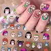 Nuevas Pegatinas para Uñas de Niña Rara con Burbujas Tridimensionales, Estilo Divertido de Dibujos Animados en Relieve, Pegatinas Decorativas Adhesivas para Uñas