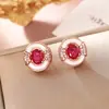 Brincos de Zircônia Rosa Pérola Natural, Luxo Acessível, Brincos Personalizados de Alta Qualidade, Design de Nicho, Brincos Requintados e Modernos