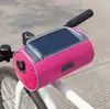 Bolsa impermeable sencilla para bicicleta de montaña, bolsa para teléfono con pantalla táctil, bolsa delantera para bicicleta, bolsa para manillar, bolsa cilíndrica de almacenamiento al por mayor
