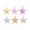 Pingente de estrela de cinco pontas banhado a ouro Pingente de estrela corrente para celular chaveiro Decoração tridimensional material Acessórios para joias DIY