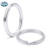 Llavero de acero inoxidable 304 de múltiples especificaciones, venta al por mayor de fábrica, anillo plano, accesorios de joyería de metal, llavero, se puede facturar