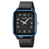 Reloj de Examen Estudiante Simple y Elegante con Esfera Cuadrada y Movimiento de Cuarzo, Reloj de Pulsera Resistente al Agua 50m, Venta al por Mayor desde la Fuente