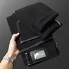 Jeans preto de alta qualidade italiano em Lyocell, não desbota, para homens, novo estilo outono e inverno, skinny slim-fit, stretch, forrado com fleece, moderno