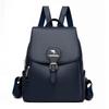 Mochila de Cuero Suave Transfronteriza para Mujer 2025 Nuevo Estilo Casual Simple Mochila de Gran Capacidad de Moda Bolso de Viaje Escolar