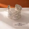 Pulseira Larga Exótica de Dunhuang para Mulheres, Pulseira de Braço de Ferro Estilo Étnico, Pulseira Estilo Dai, Acessórios de Pulseira para Fotos de Viagem