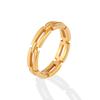 Anillo de cadena geométrica rectangular hueca, de gran oferta transfronteriza europea y americana, de nicho, simple, de moda, combina con todo, de acero de titanio, joyería