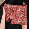 Un Par, Múltiples Formas de Usar Calzoncillos de Algodón Puro, Ropa Interior Masculina Cómoda y Transpirable con Estampado de Mariposa, Shorts de Ángulo Plano Talla Grande