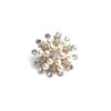 Anel de Rosa com Diamante Simples Nova Moda Transfronteiriça Europeia e Americana Anel de Pérola Exagerado com Design Criativo Retrô