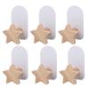 Ganchos de Madera Maciza, Sin Taladro, Sin Rastro, para Colgar Ropa Detrás de las Puertas del Baño, Cocina, Entrada, Pared, Ganchos Adhesivos Fuertes