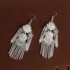 Pendientes de Pavo Real para Minorías Étnicas, Regalos Retro de Plata Miao Estilo Étnico, Accesorios de Pendientes Vintage de Imitación Plata